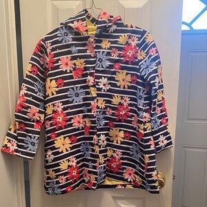 Gymboree Floral Striped Raincoat - Multicolor